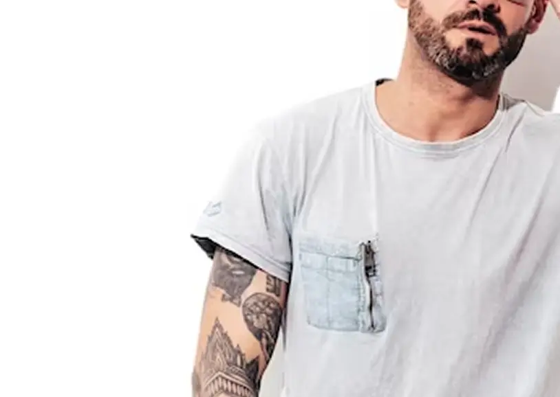 background image of man in casual style